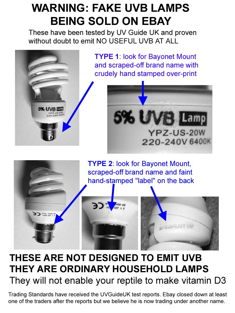 WARNING FAKE UVB lamps sold on eBay UK Reptile Forums