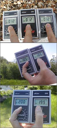 Fig. 13: Solarmeters on test together